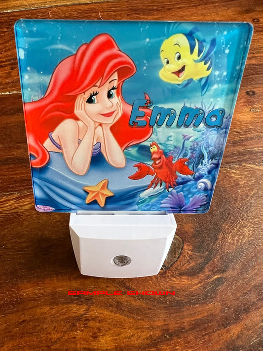 Children's night light with 'The Little Mermaid' design.